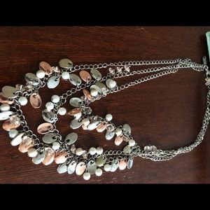 White House Black Market 22” triple layer necklace